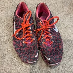 Neon leopard Nike sneakers
